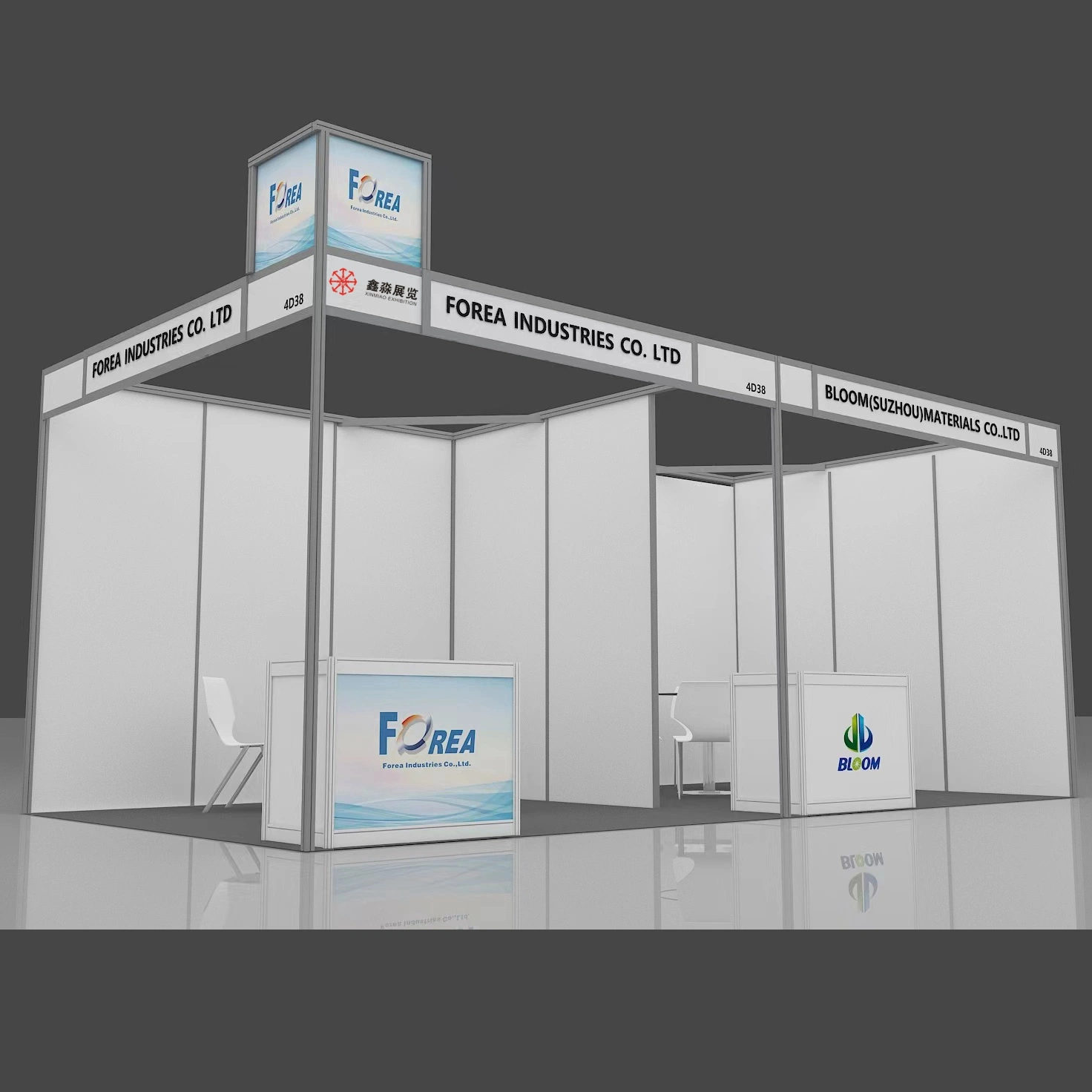 Upgraded Octanorm Booth, Advertising Part for Shell Scheme Standard Booth