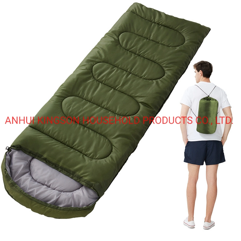 Sac de couchage enveloppe en stock pour le camping en plein air Sac de couchage en coton creux pour adultes