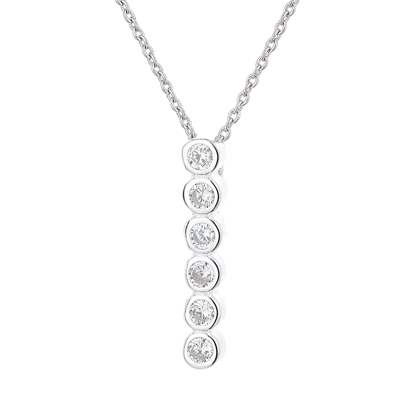 Mode 925 Sterling Silber Diamant Anhänger Schmuck mit klarem Zirconium Für Großhandel für Mädchen