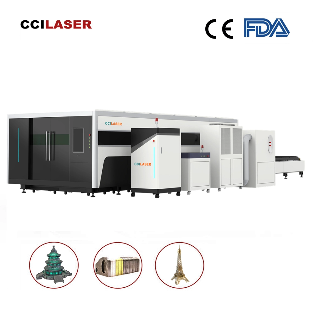 L'Oxy découpage du métal de fer de la plaque de carburant de l'acier Machines de Découpe laser à fibre Prix