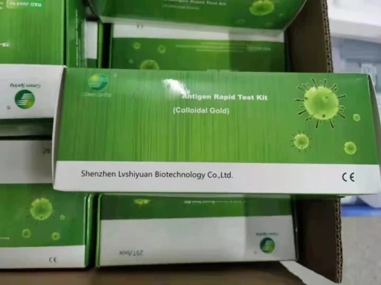 Primavera verde rápido en casa probando prueba del antígeno rápido US FDA Eua listo mercancías en almacén de EE.UU.