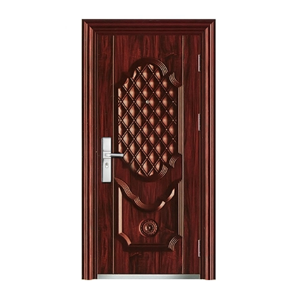 Wood Finish Steel Safety Door Home Door Made in China