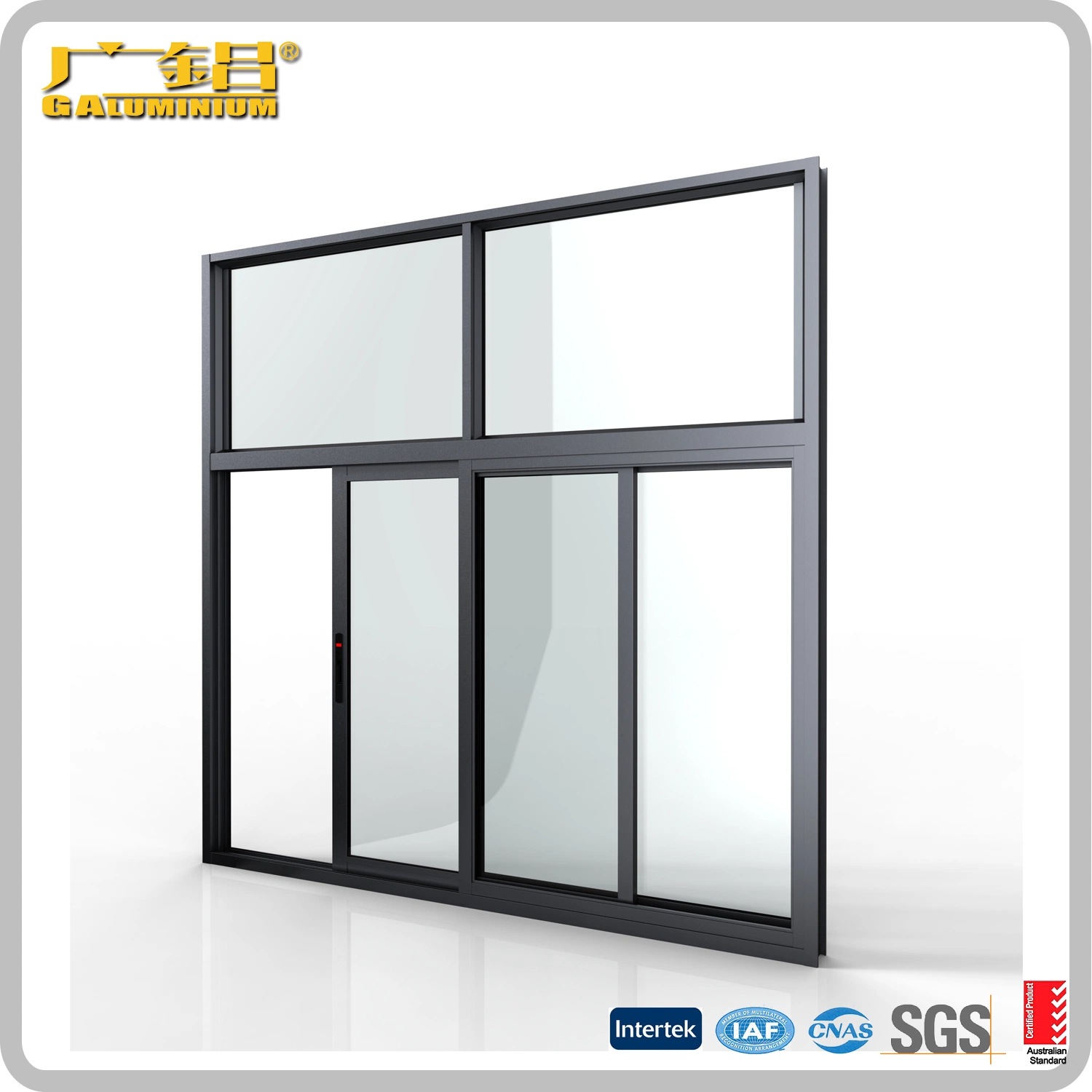 Two Track Aluminum Sliding Window Without Mosquito Net