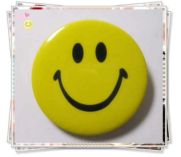 Custom Your Logo Cute Tinplate Button Badge Smile Face Tin Badge (YB-HD-152)