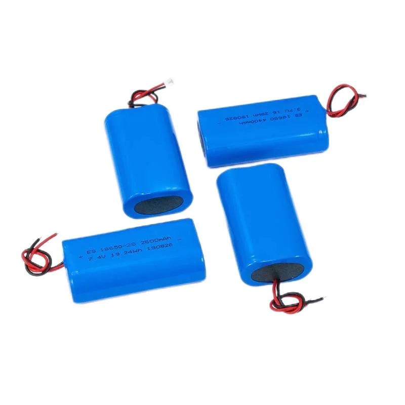7.4v Lithium Batteries 2600mah Capacity Li-Ion18650 2S Rechargeable  Battery Pack for Light