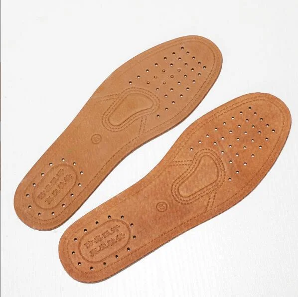 Wholesale Breathable Non-Slip Top Layer Leather Insole