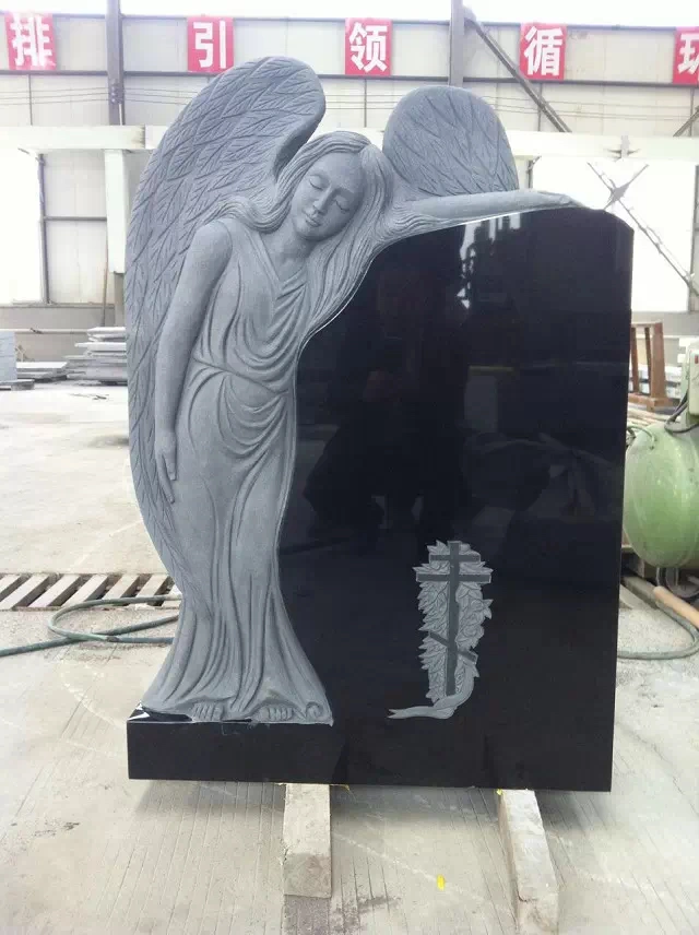 America USA Angel Heart Customized Cemetery Headstones Monuments