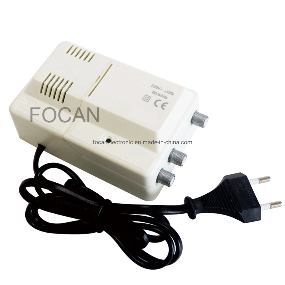 2 vías de salida TV Video amplificador de señal CATV antena AMP Amplificador de señal Splitter AC 220V 50-60Hz antena de TV