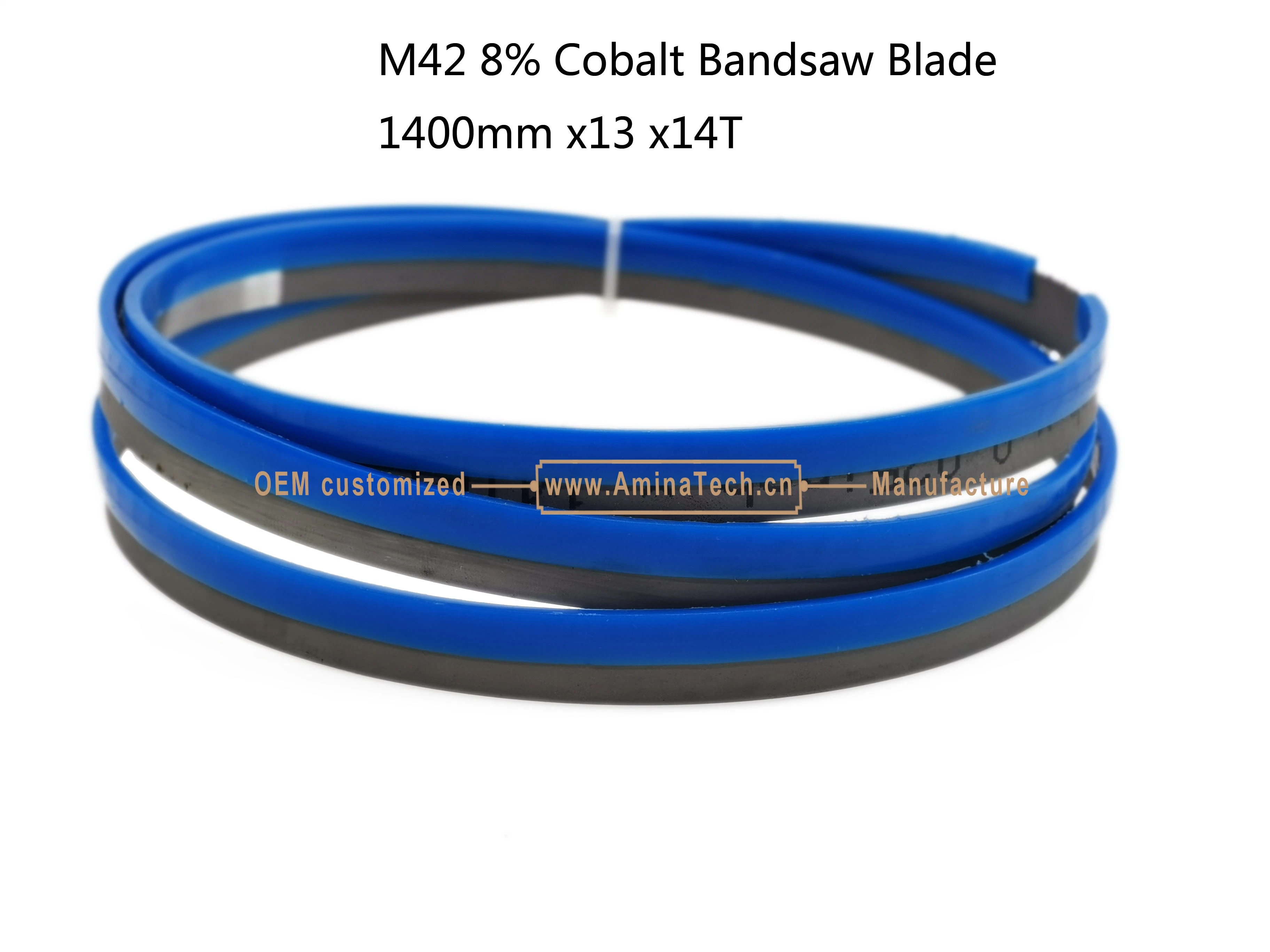 Lâmina de serra de fita M42 de 8% de cobalto 1400mm X13 X14T.