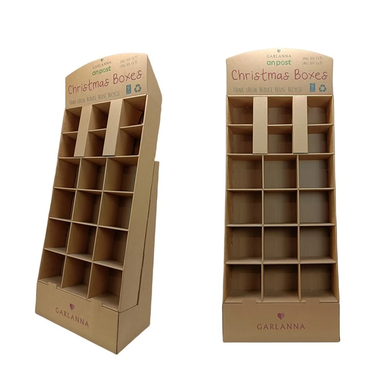 Paper Display Rack Multi-Layer Floor Standing Cardboard Display Rack Mall Promotion Hook Display Paper Rack