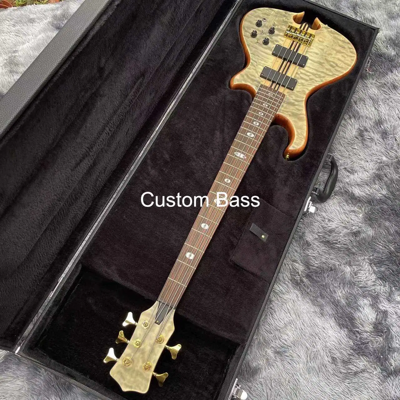 Custom 5 Strings Bass, E-Gitarre, Akustische Gitarre, Massivholz Gitarre