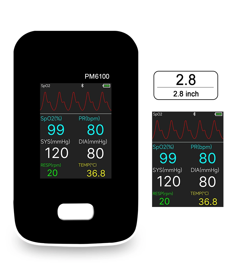 Berry Pm6100 Medical Poetable Small and Ambulance Car Mini Multiparameter with APP Patient Monitor