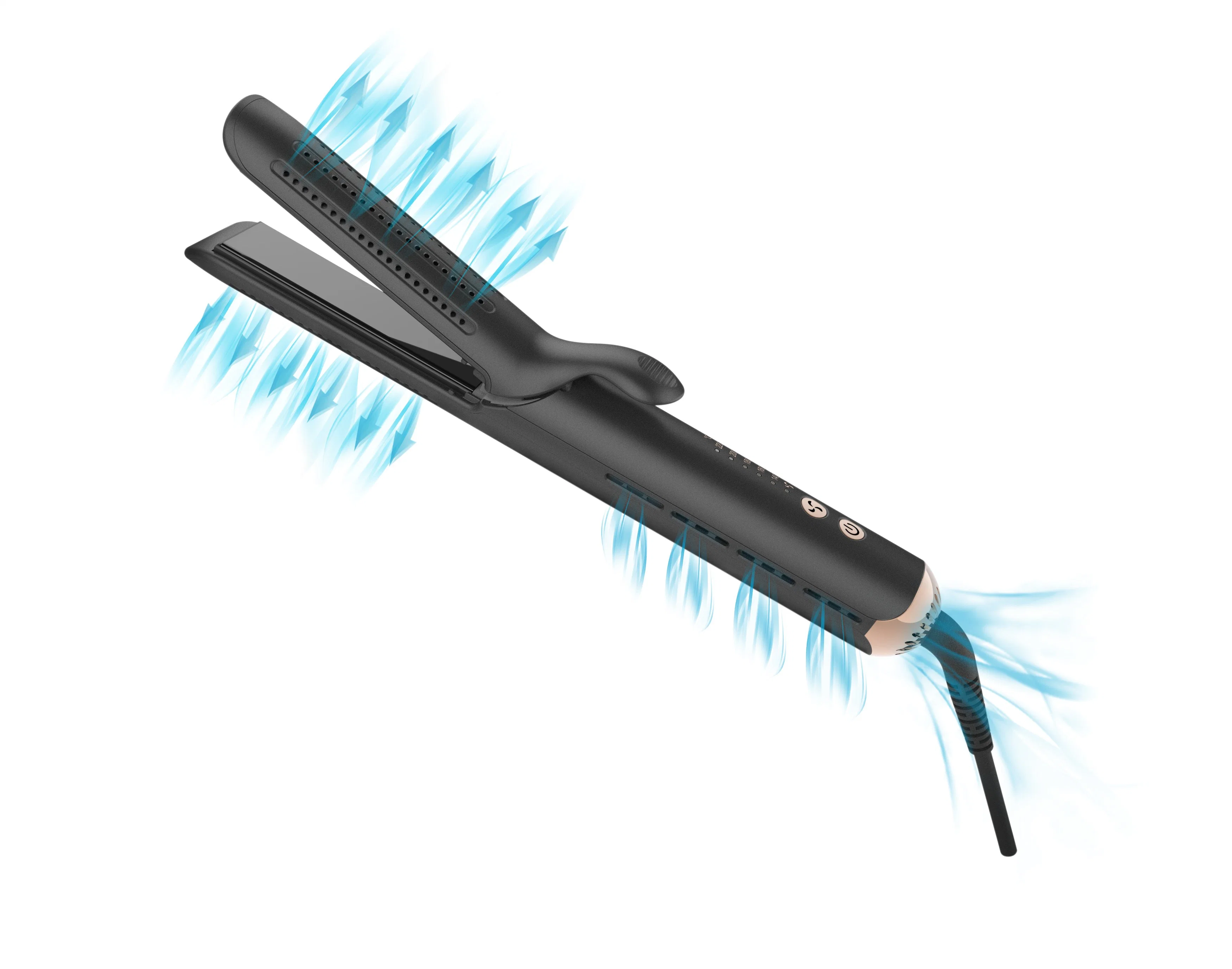 O ar de refrigeração Custom Aquecimento rápido alisador de cabelo Curl ferros plana para uso doméstico