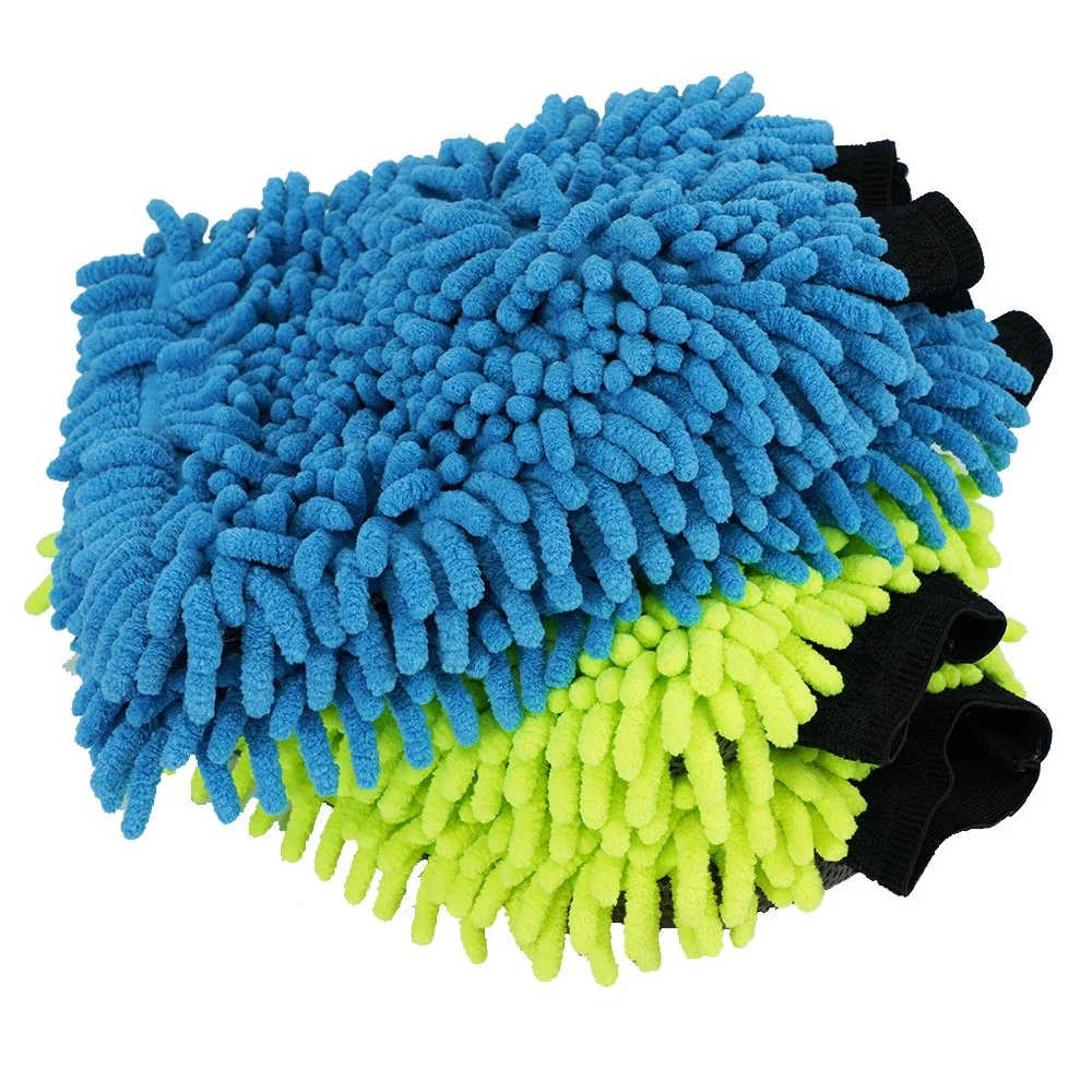 Premium Scratch Free Super Absorbent Chenille Car Washing Mitt Microfiber Gloves