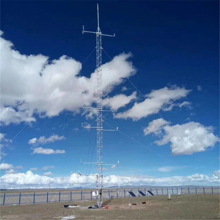 GSM Cell Phone Mobile Antenna Guyed Mast Telecom Tower