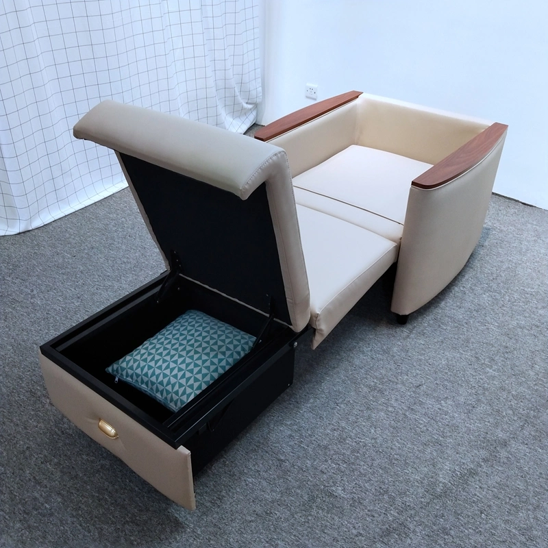 سرير أريكة مفرد قابل للطي مع فندق Storage Modern Design أريكة الرعاية الصحية بالمستشفى سرير أريكة