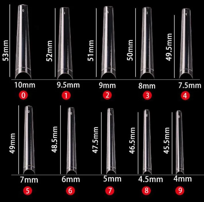 New Super Long Flat French Xxxl Coffin Nail Tips