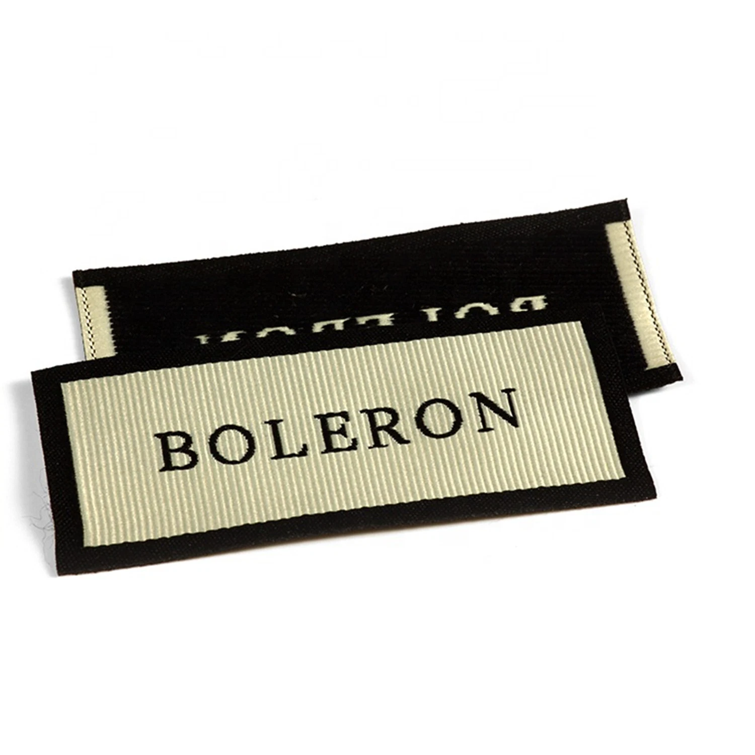 Sew on Custom Private Name Logo High Density End Folded Etiquette Textile Woven Labels