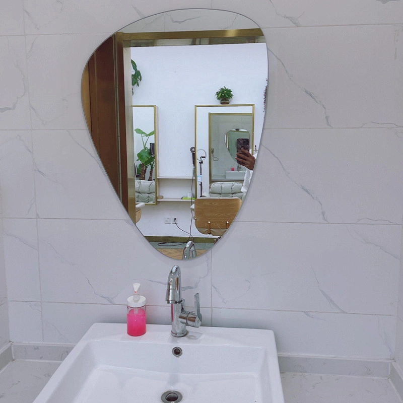 China Großhandel moderne einfache Silber Rechteck LED WC Spiegel Salon Möbel