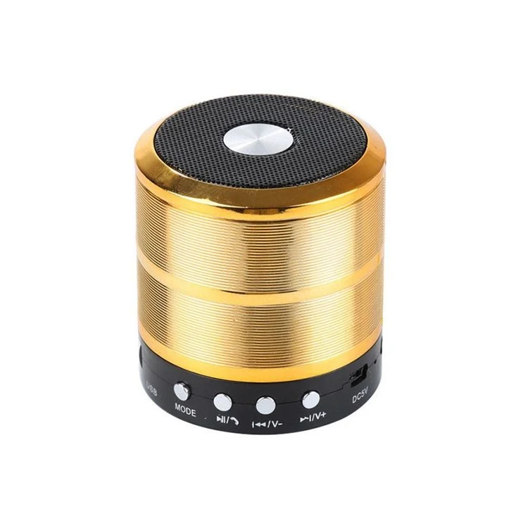 Ld-887 Bluetooth Speaker Metal Small Steel Cannon Portable Mini Stereo Subwoofer Cross-Border Gift-Silver