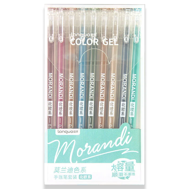 Morandi Large-Capacity Office School Colored Gel Pens Student Kids Multi Colored