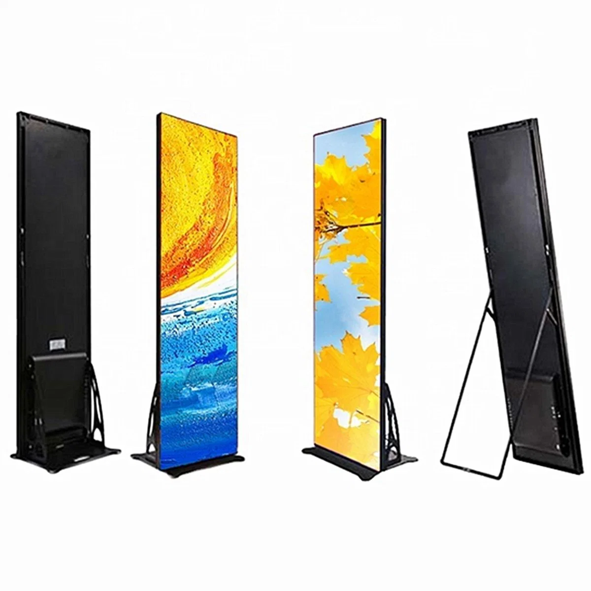 HD Indoor Publicidad P2.5 Portable Floor Standing WiFi LCD Screen Swing Panel Digital Signage Advertise and LED Poster Display