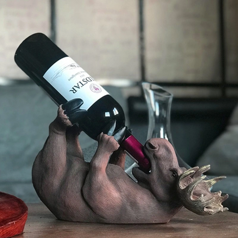 Custom Design Animal Bear Wine Bottle Holder