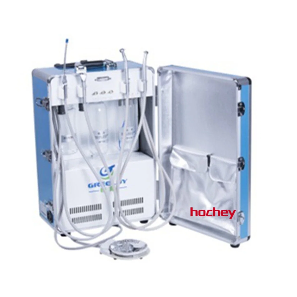 Hochey Medical CE Approved Self-Contained Air Compressor Suction Chair Portable Dental Unit with Compressor