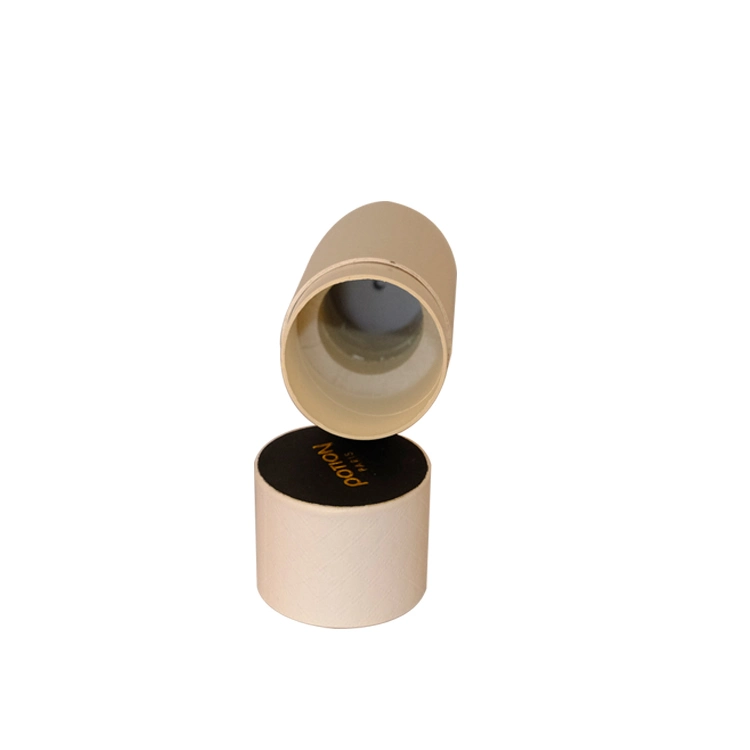 Custom Design Golden Stamping Logo Round Cardboard Paper Tube Box