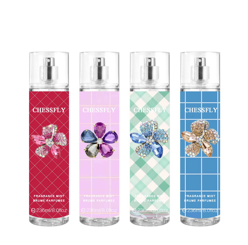 236 ml cuerpo spray niebla Fragrancia floral y frutal Parfum Para las mujeres cuerpo niebla pluma Colonge botellas