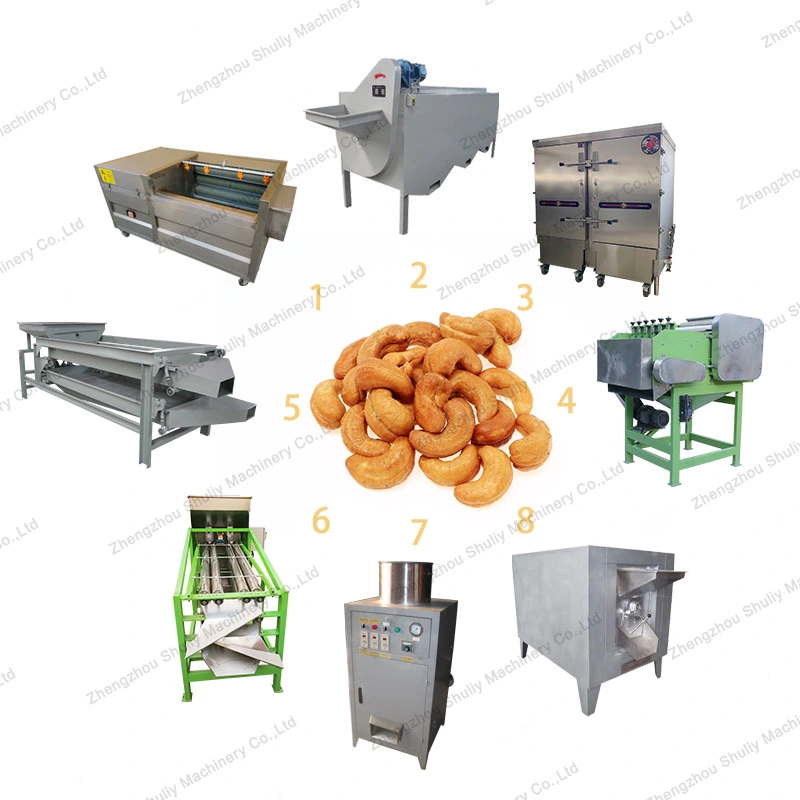 Raw Cashew Nut Processing Small Scale Machine Cashew Nut Sheller Production Line