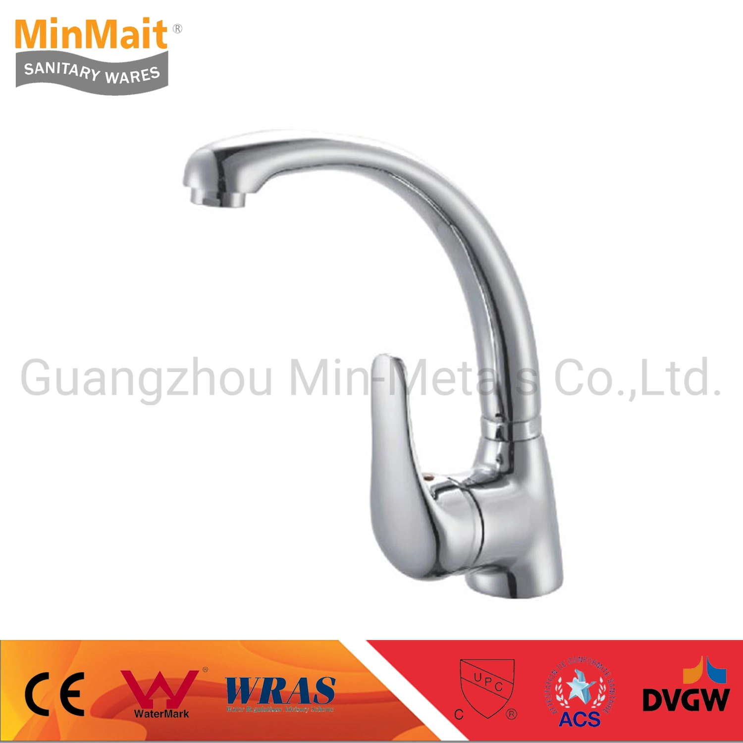 Brass Kitchen Faucet Sink Mixer Single Lever Ty-1505A