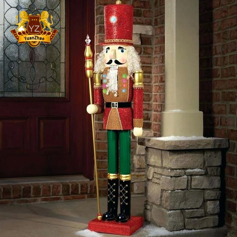 Original Factory Direct Supply Customized Size Resin Fiberglass Nutcracker Soldiers for Christmas Decoration