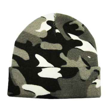 Le camouflage d'hiver de flanging Beanie Hat (JRK186)