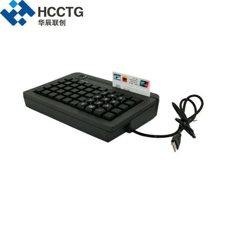 Mini Programmable USB/PS/2 50keys POS Keyboard with Msr Card Reader (KB50M)