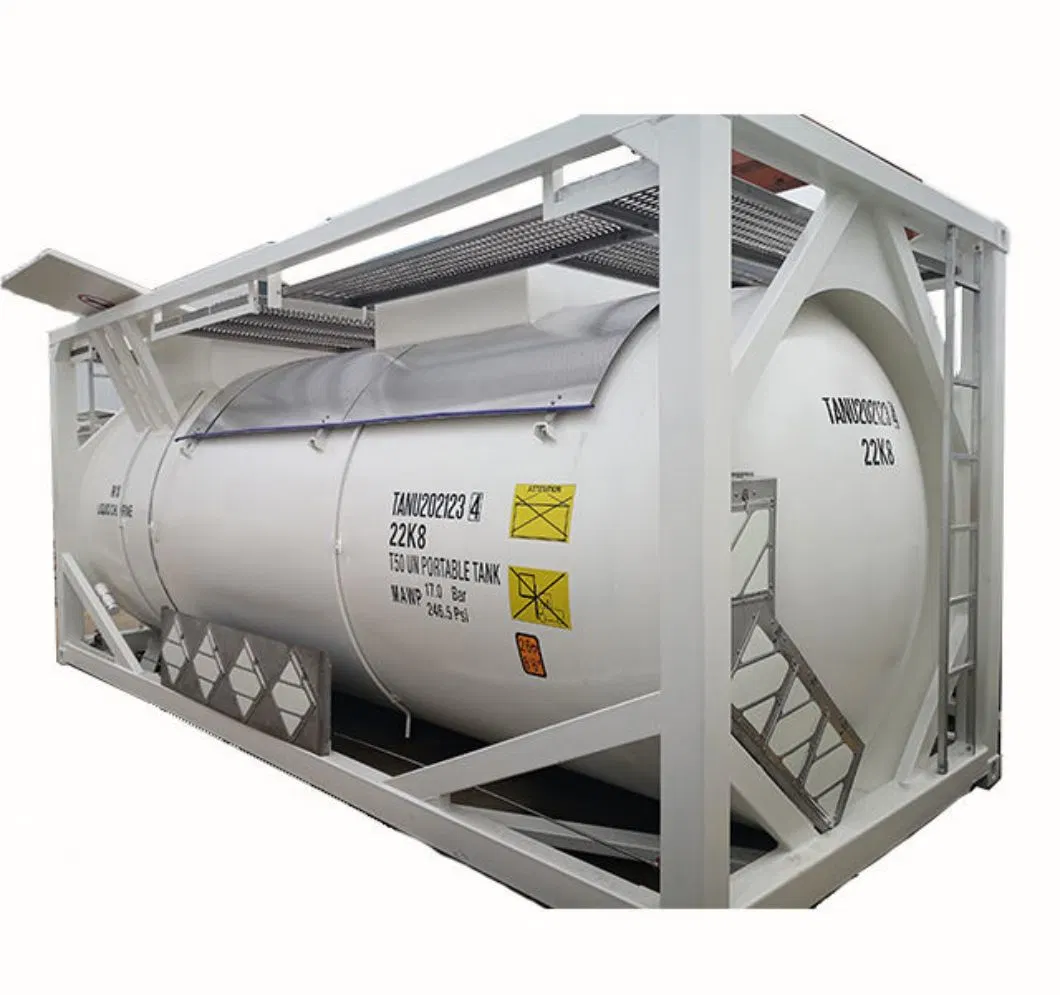 T50 Gas Transport Storage Liquid Chlorine ISO Tank Container 22K8 (UN1017 Portable Tank)