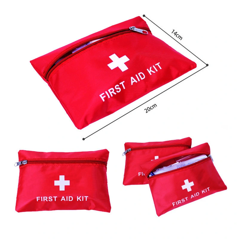 El rojo pequeño botiquín de primeros auxilios Kit de emergencia