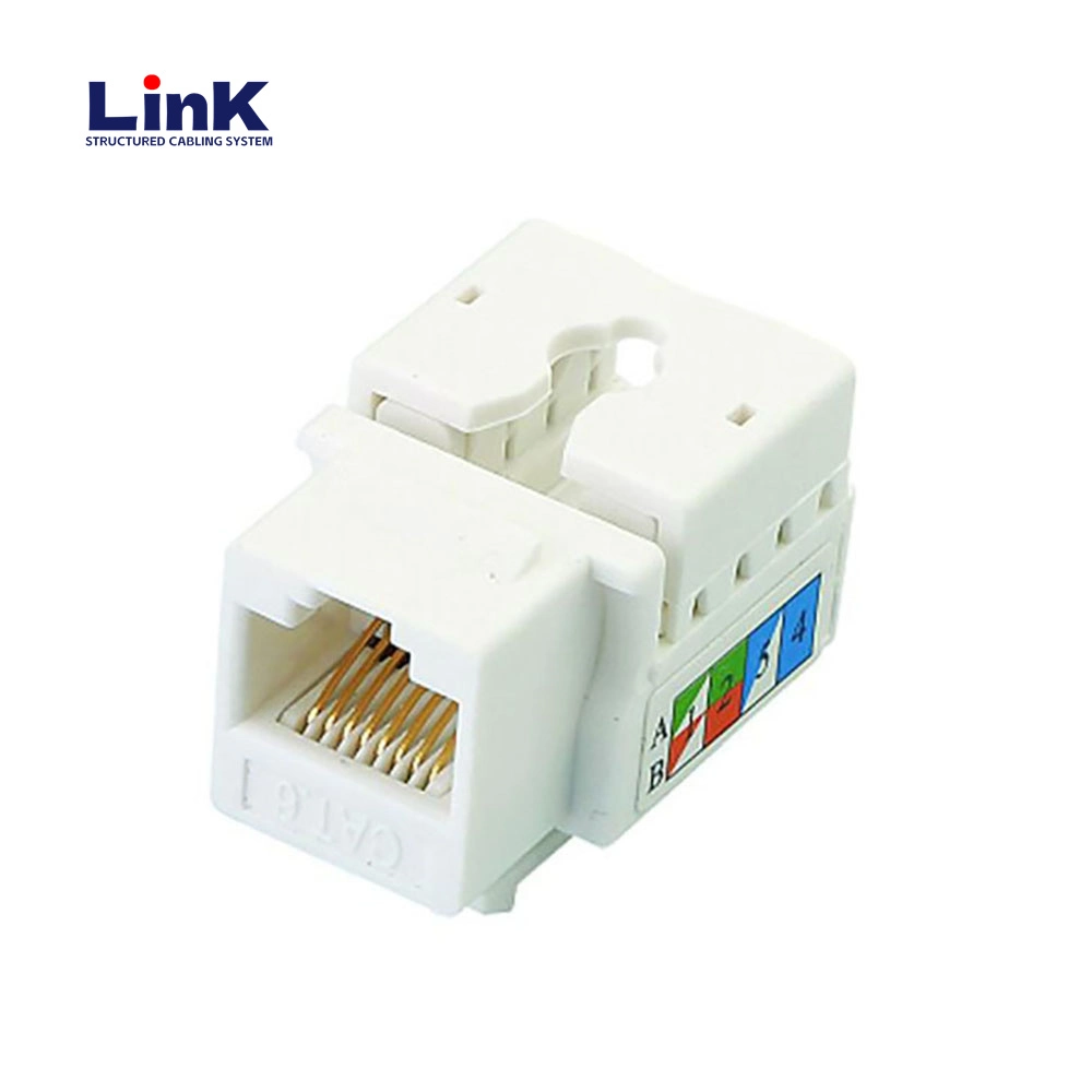 RJ45 CAT6 Punch Down Network Cat 6 Keystone Jack 180 Degree AMP UTP Unshielded Modular Plug OEM Factory Female Connector