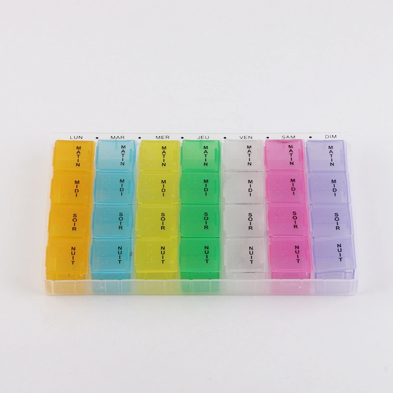 Hot Sale Pill Case with Date Letters Plastic Pill Box 7 Days Medicine Box