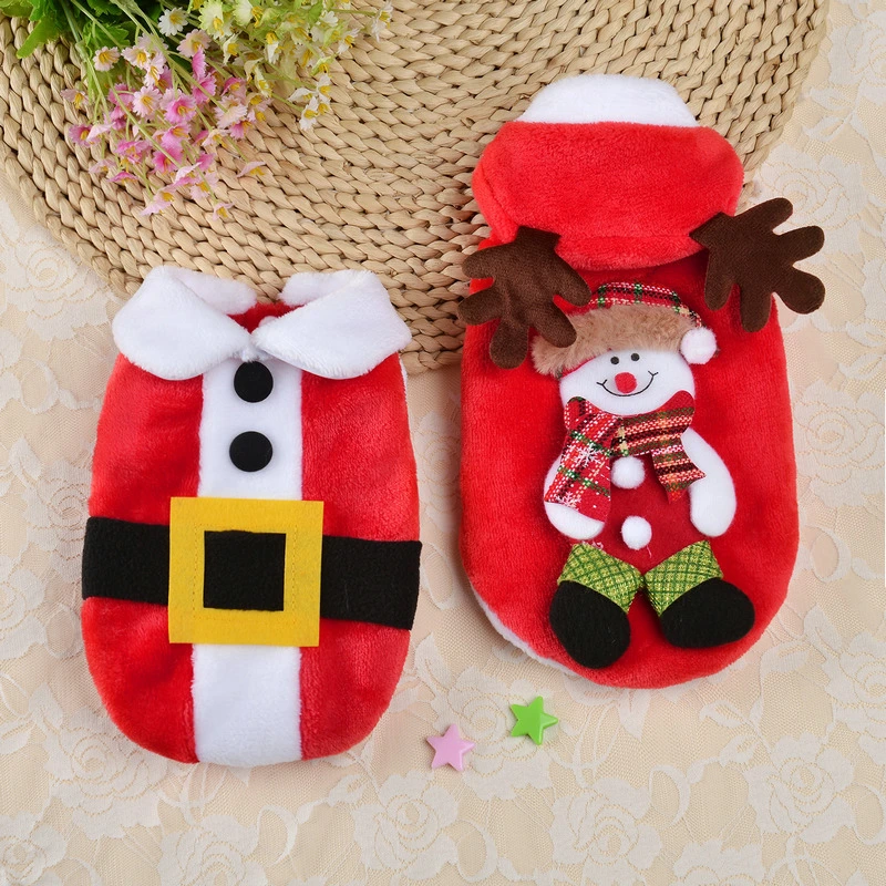 Autumn Pet Clothes Teddy Dog Christmas Dress Cat Foreign Trade Christmas Clothing Wholesale Autumn and Winter Clothing Small Dog