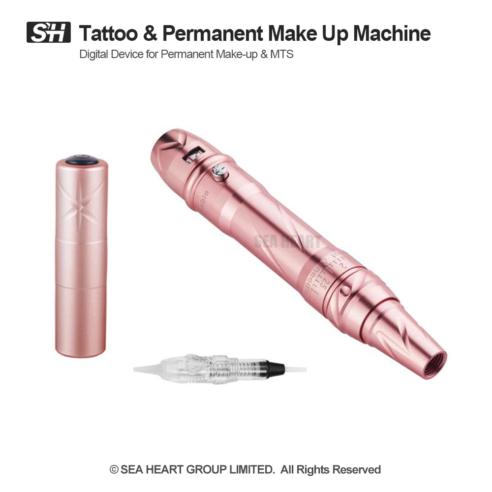 Pink Color Digital Permanent Make up Tattoo Machine