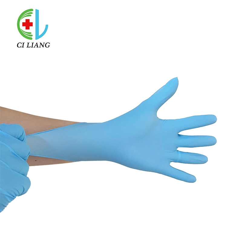 Wholesale/Supplier OEM Factory Supply Disposable White Blue Bulk Nitrile Gloves Medic Glove Examination Guanti Nitrile