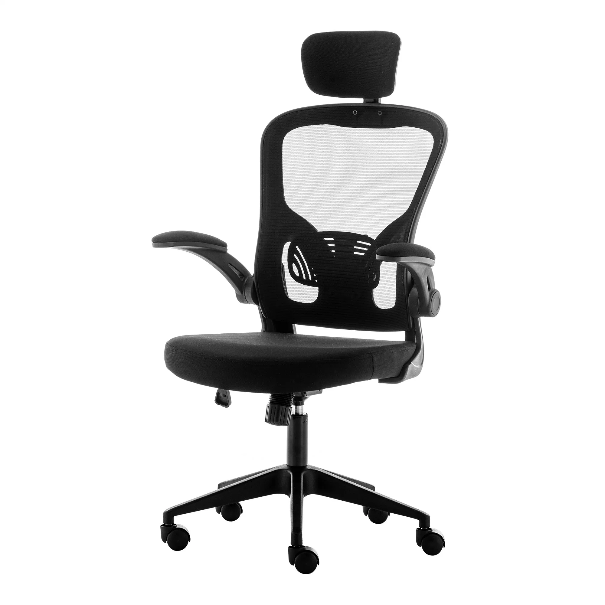 Nouveau mobilier de bureau exécutif pivotant en maille ergonomique moderne pour usine de conception.