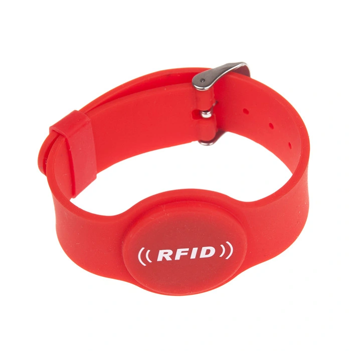 MIFARE Ultralight C 13.56 MHz RFID correia de relógio ajustável silicone Pulseiras