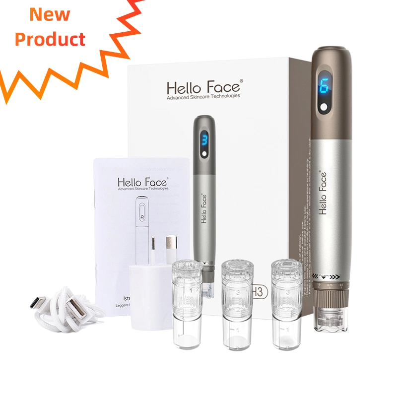 Hot Selling H3 Hydra Pen Wireless Hello Face Dr Pen H3 Anti Aging for Face Injector Device 6 Speeds for Personal Use