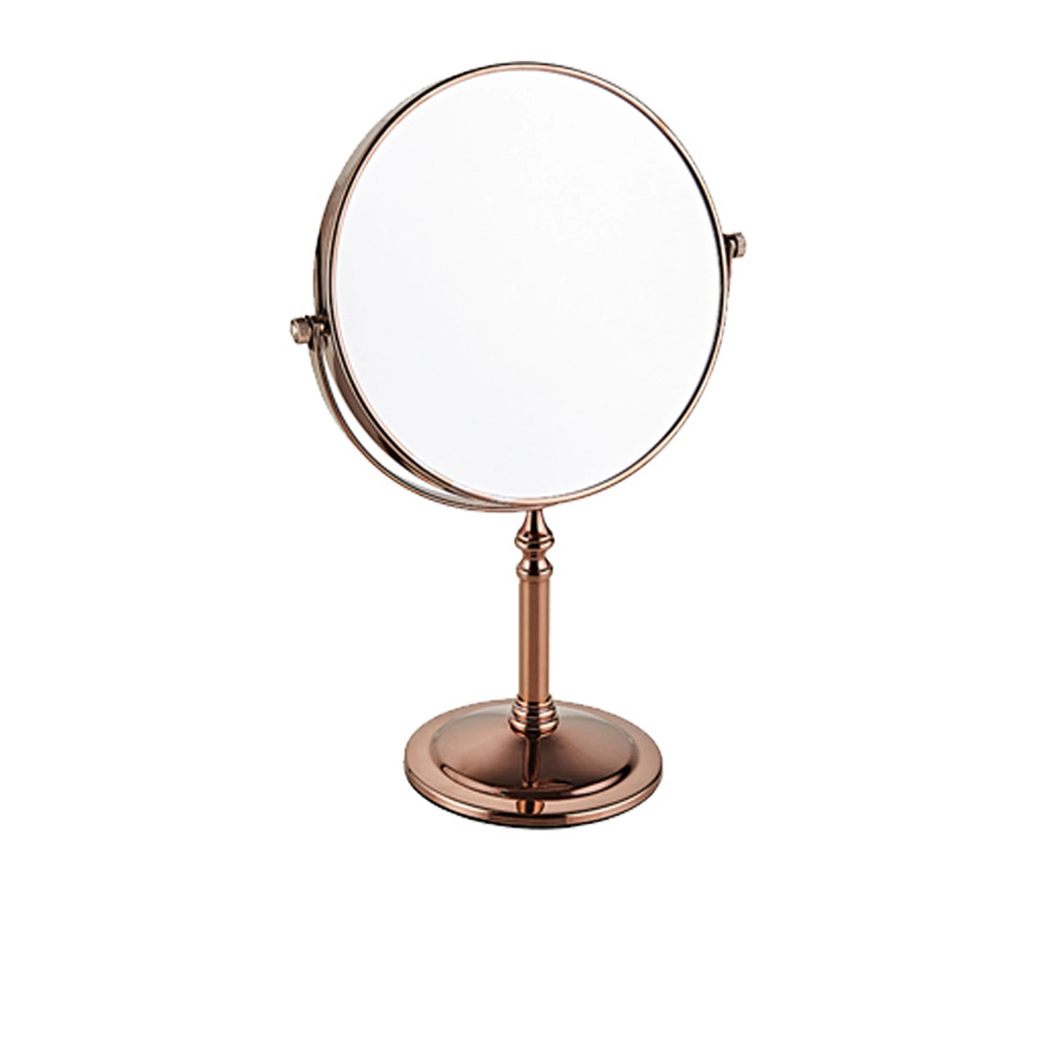 Vanity Tabletop Mirror Double-Sided High Adjustable Makeup Mirrors with Pedestal for Bathroom Standing Chrome Finish