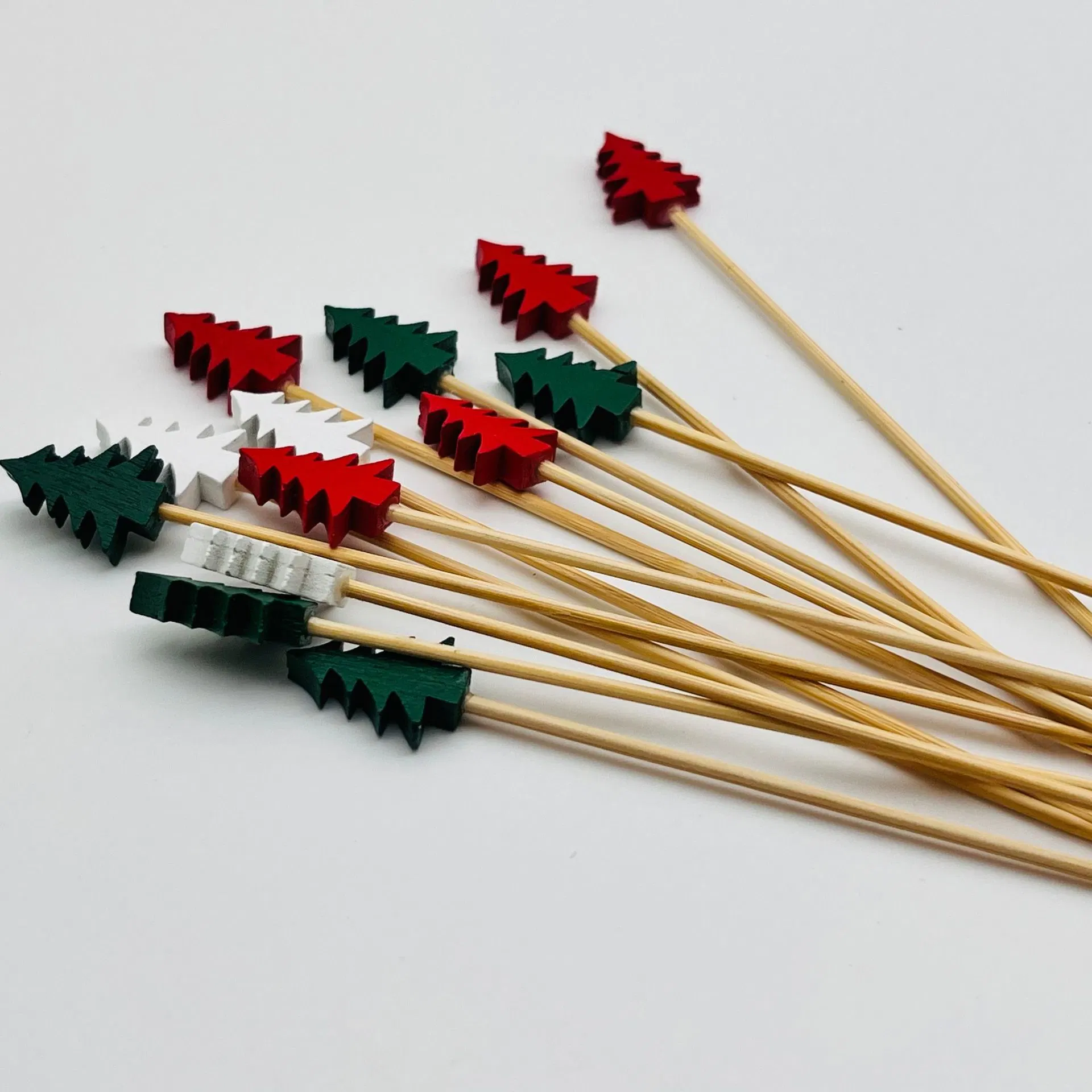 Cocktail Picks Bamboo Toothpicks Sandwich Burger BBQ Party Skewer for Christmas