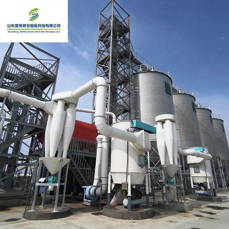 Galvanized Steel Silo 500ton 1000ton Steel Hopper Bottom Silo Grain Wheat Maize Corn Silo