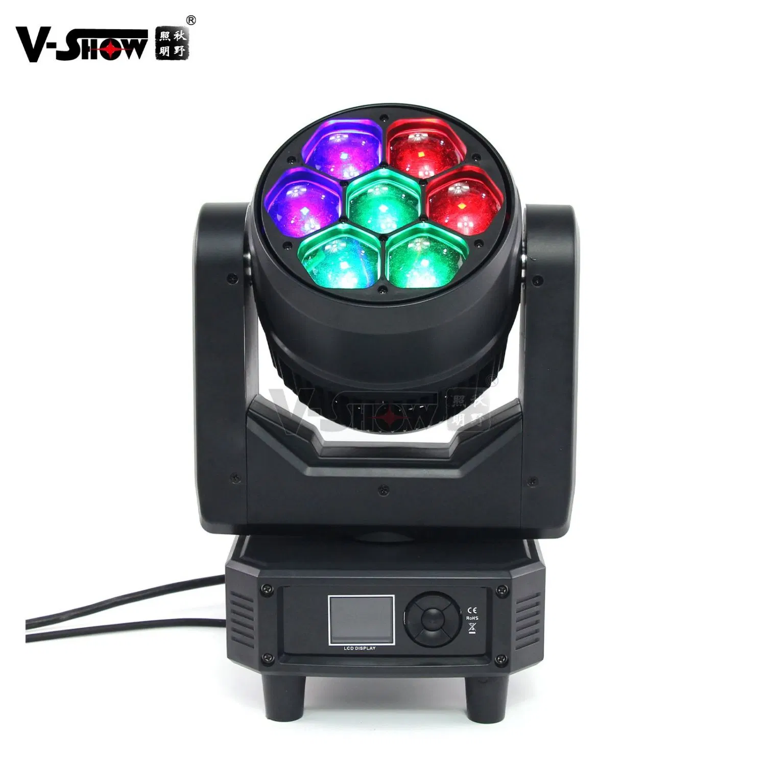 V-Show Splash 7 *40W RGBW 4in1 LED Moving Head Stage Lights Wash Moving Head 7*40W