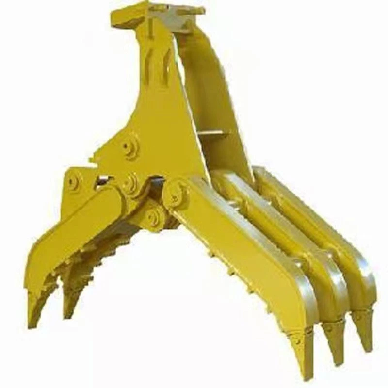 Pelle hydraulique Zsja grappin mécanique 5 dents ferraille en acier Grab Rock Grappin en bois pour pelle hydraulique 6t 8t 15t 21t 30t